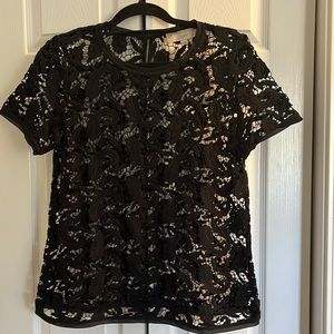 Ann Taylor Loft black top size Medium Petite
